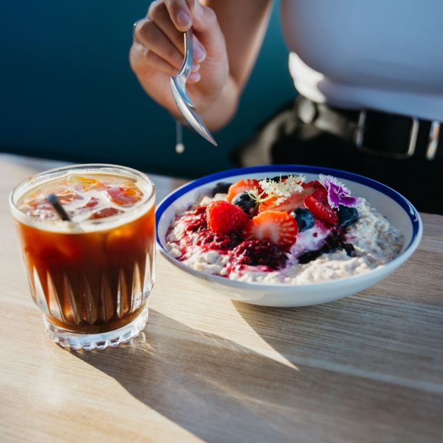 Brekky with a view.⁠
⁠
Doesn't get much better.⁠
⁠
#JoesHenleyBeach